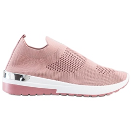 SHELOVET Zapatillas sin cordones rosa