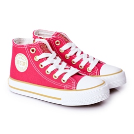 Zapatillas altas para niños con cremallera Big Star HH374137 Rosa