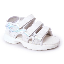 Sandalias Deportivas Infantiles Con Velcro Blanco Flyn