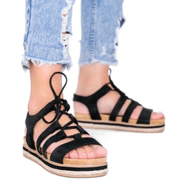 Sandalias con cordones Layla negras negro