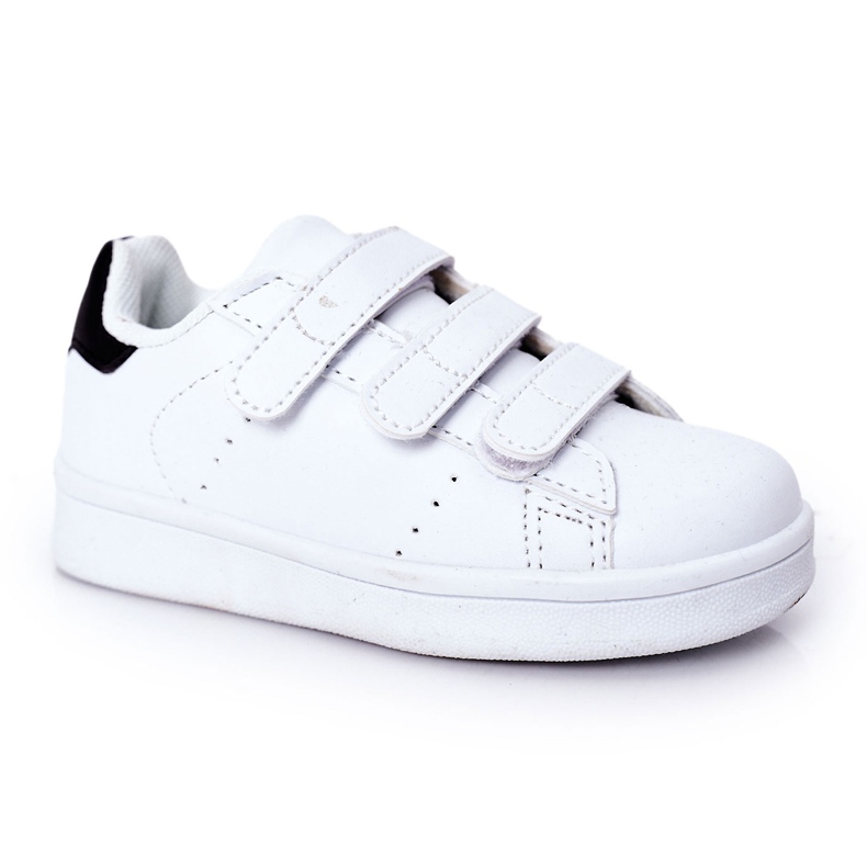 Zapatillas deportivas infantiles California en blanco y negro con velcro