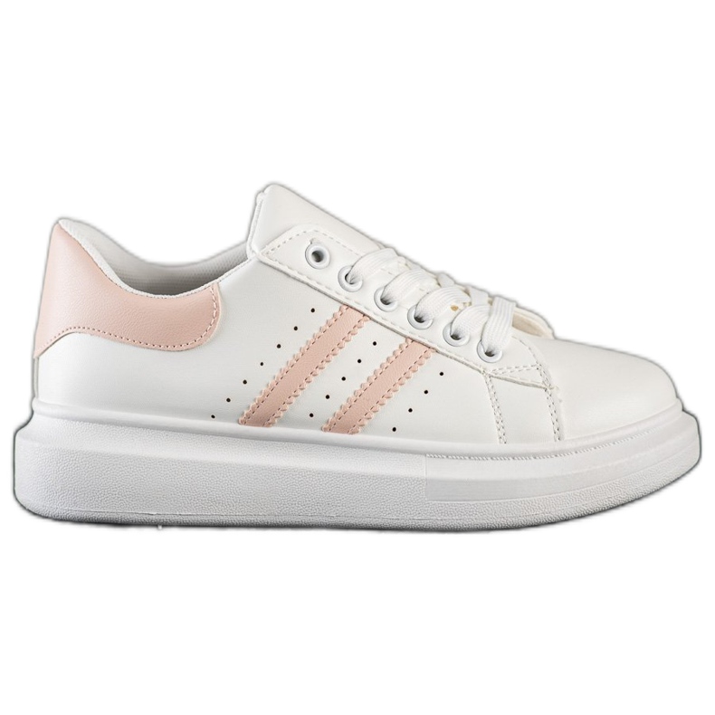 SHELOVET Zapatillas clásicas con rayas blanco