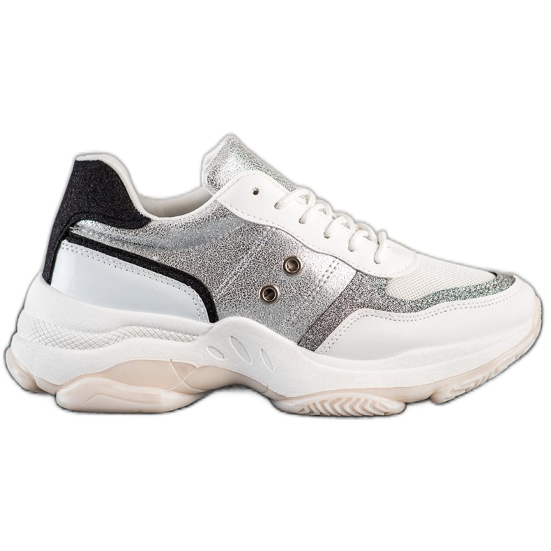 SHELOVET Zapatillas cómodas de moda blanco multicolor