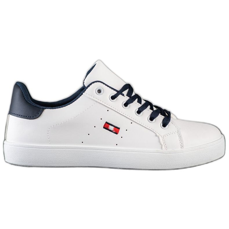 SHELOVET Zapatillas Casual Con Cuero Ecológico blanco