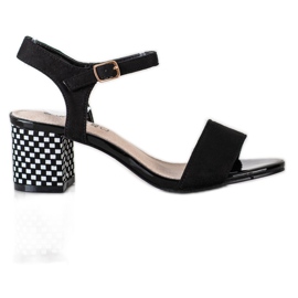 Goodin Sandalias cómodas en una barra blanco negro