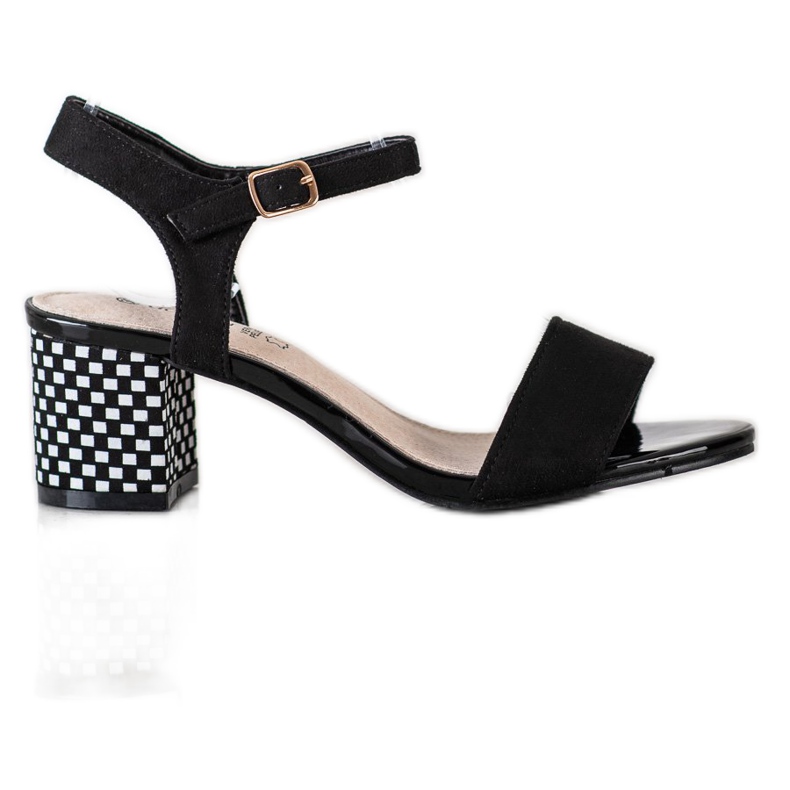 Goodin Sandalias cómodas en una barra blanco negro
