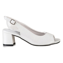 Goodin Sandalias blancas relucientes blanco