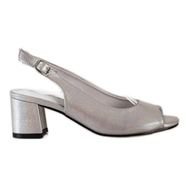 Goodin Sandalias plateadas brillantes plata