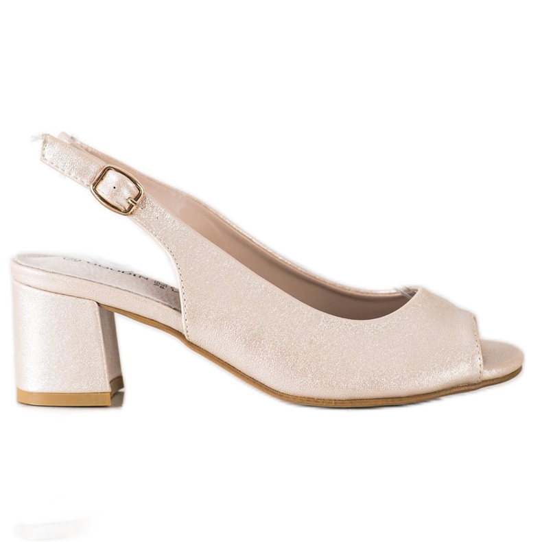 Goodin Sandalias doradas relucientes beige dorado Goodin Sandalias doradas relucientes beige dorado