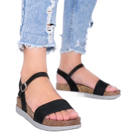 Sandalias negras con plantilla Preatty Pea negro