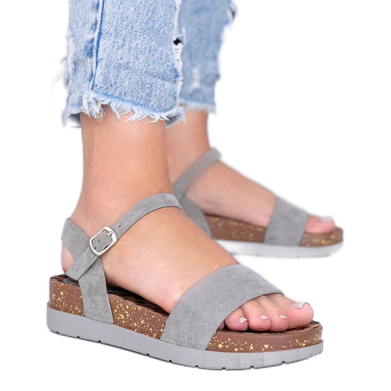 Sandalias grises con plantilla Preatty Pea