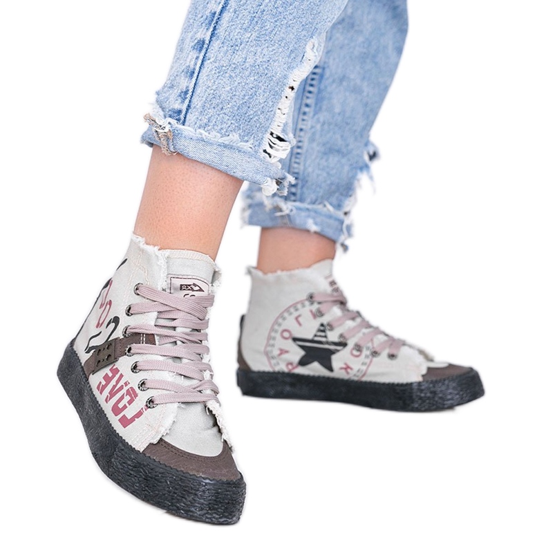 BM Zapatillas de mujer Nadi tobilleras grises