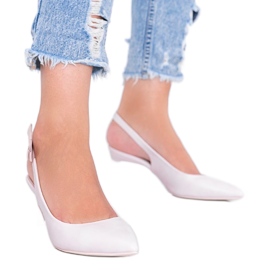 Zapatos de tacón en un stiletto rosa empolvado Elen