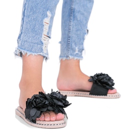 Pantuflas de mujer negras de Dain negro