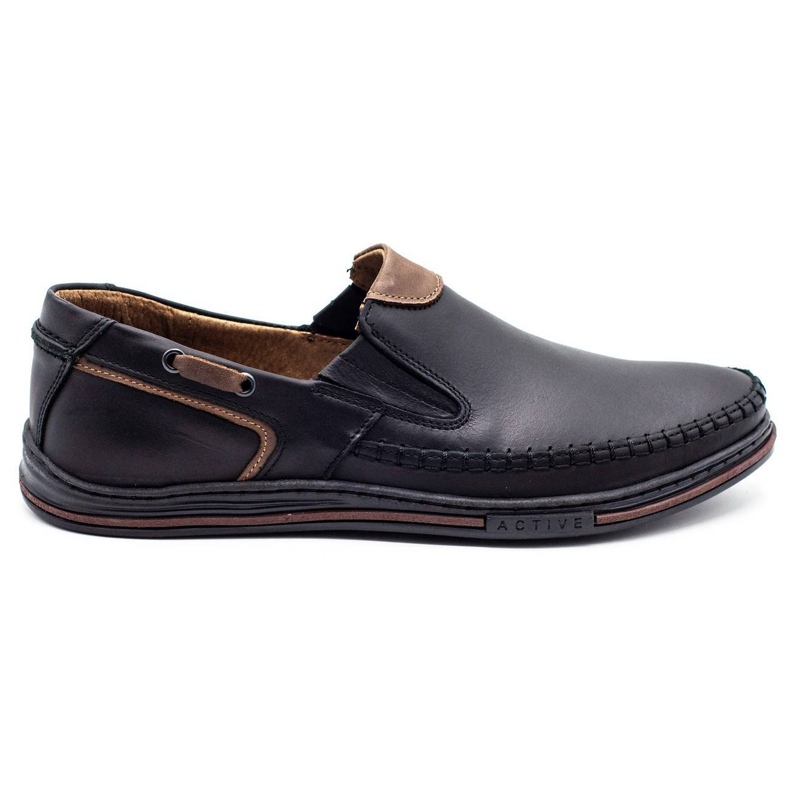 Polbut Zapatos hombre mocasines 09 negro marrón
