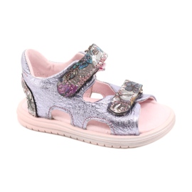 Sandalias En Nabos Mazurek 1314 Amatista Perla púrpura plata