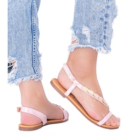 Sandalias holográficas para mujer Pink Moon rosa
