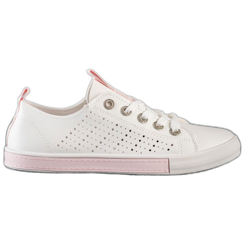 Bella Paris Zapatillas Con Piel Ecológica blanco