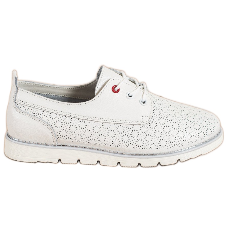 Goodin Zapatos de cuero calados blanco Goodin Zapatos de cuero calados blanco