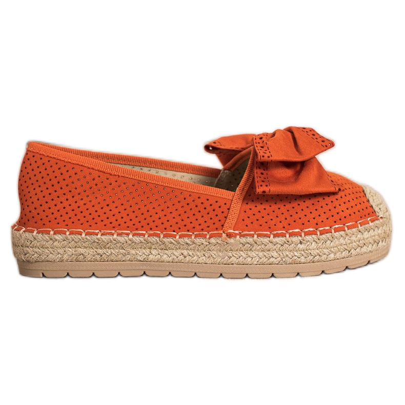 Mannika Alpargatas Caladas Con Lazo naranja