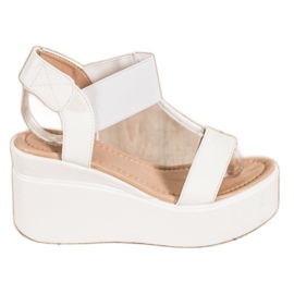 Small Swan Sandalias de cuña de moda blanco
