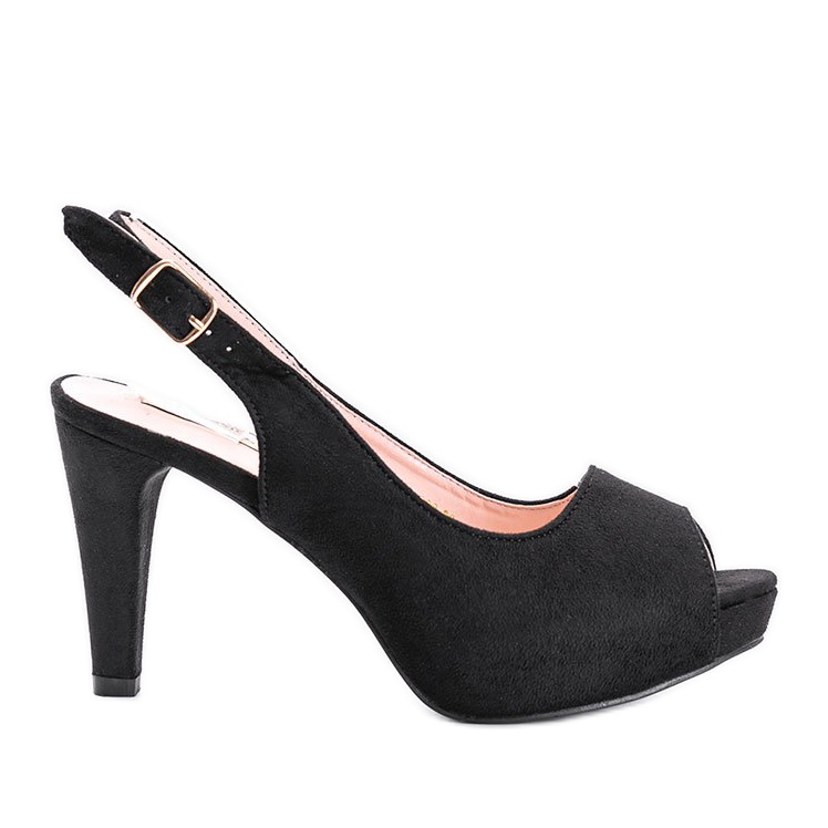 Sandalias negras de tacón alto de Juna negro