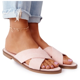 Pantuflas Mujer Velour Rosa Edesa rosado
