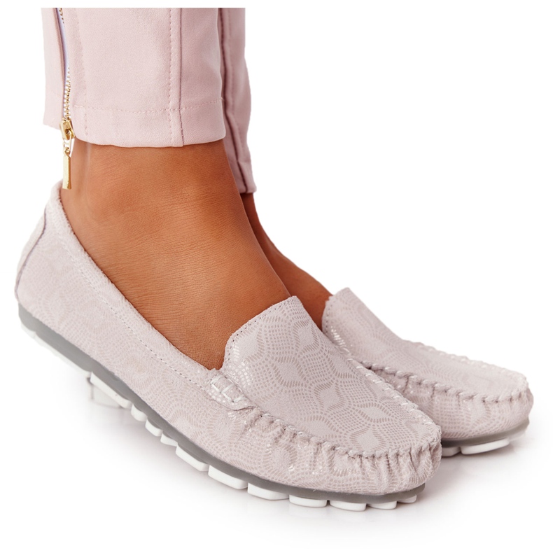 Mocasines Rio Flore de Piel Ecológica Beige gris