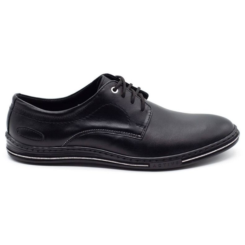 Lukas Zapatos de cuero para hombre 295LU negro con blanco