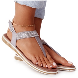 S.Barski Sandalias Chanclas Con Circonitas S. Barski 701-12 Gris S.Barski Sandalias Chanclas Con Circonitas S. Barski 701-12 Gris