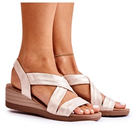 S.Barski Sandalias de cuña S. Barski BZY1A Beżowo-Złote beige oro S.Barski Sandalias de cuña S. Barski BZY1A Beżowo-Złote beige oro