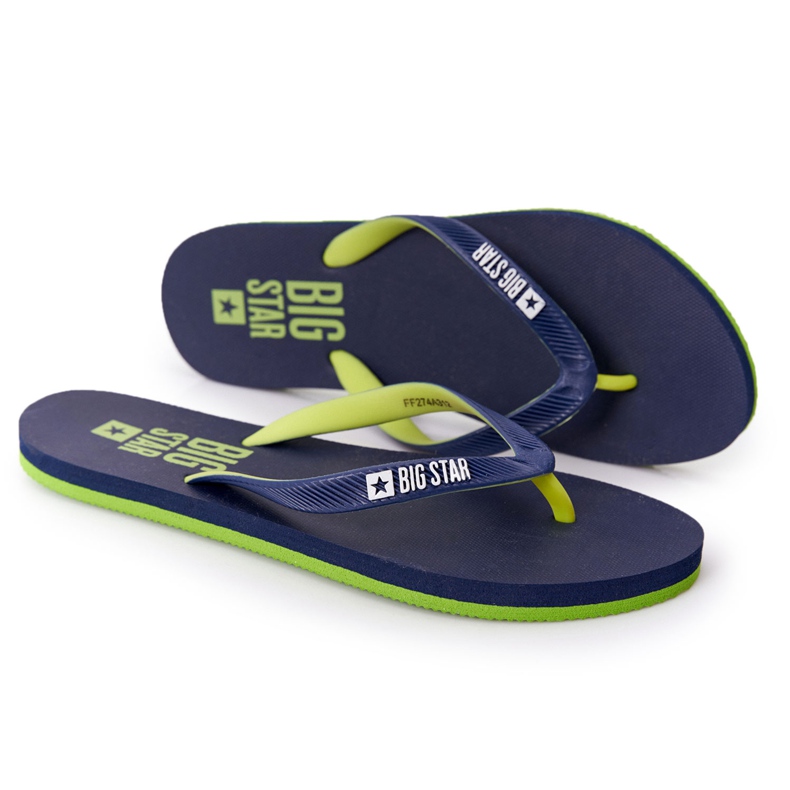 Chanclas Mujer Big Star FF274A312 Azul marino verde