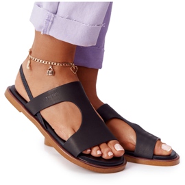 Sandalias Piel Con Puño Big Star HH274715 Negro