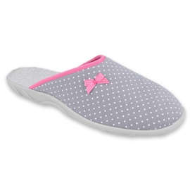 Zapatos de mujer befado pu 235D175 blanco rosa gris