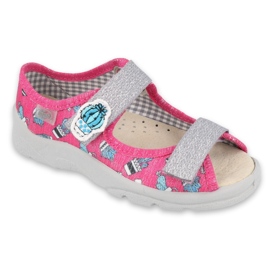 Calzado infantil befado 869X152 rosado gris