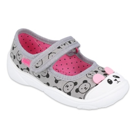 Calzado infantil befado 209P032 rosado gris