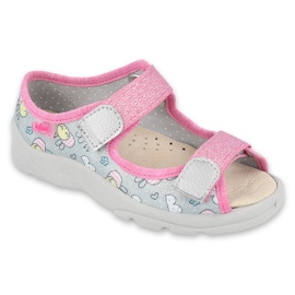 Calzado infantil befado 869X154 rosa gris