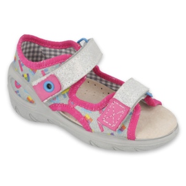 Calzado infantil befado pu 065X149 rosado gris