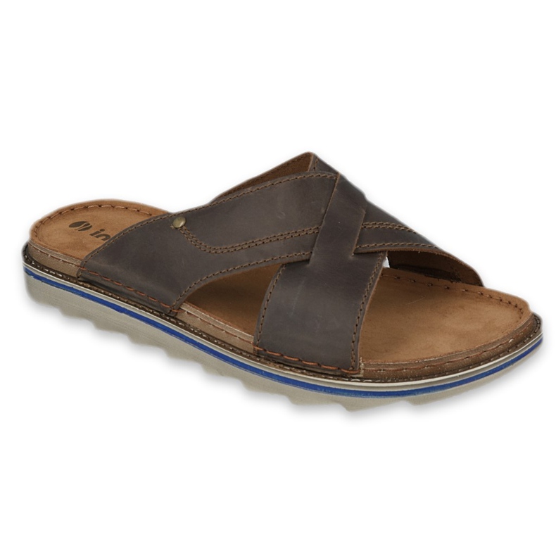 Inblu zapatillas de hombre zapatos 158M008 marrón