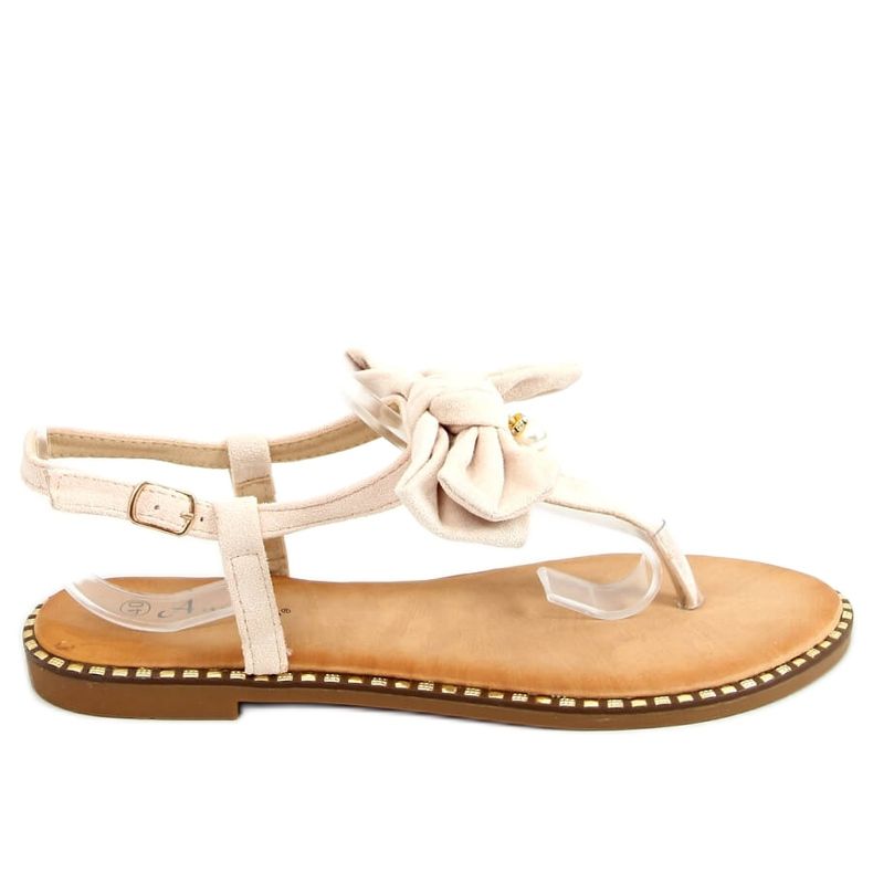 Chanclas con lazo beige N-102 Beige Chanclas con lazo beige N-102 Beige