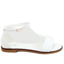Blanco 55-93 Sandalias tobilleras blancas