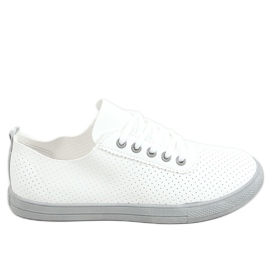 Zapatillas con cordones grises y blancas LA44 Gris blanco