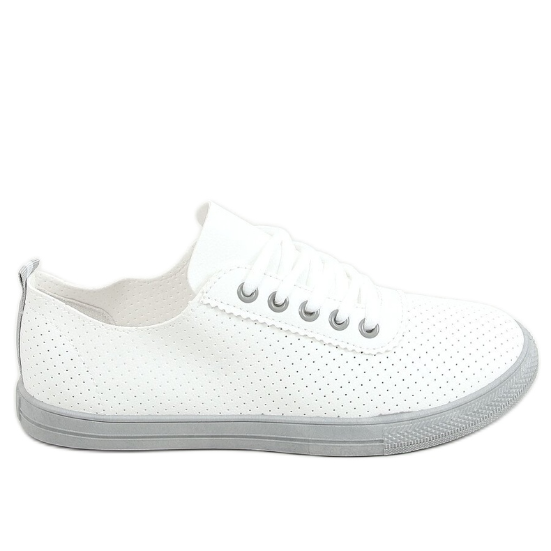 Zapatillas con cordones grises y blancas LA44 Gris blanco