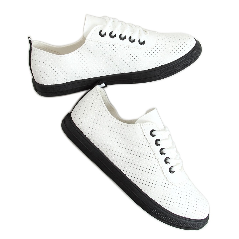 Zapatillas con cordones en blanco y negro LA44 Black