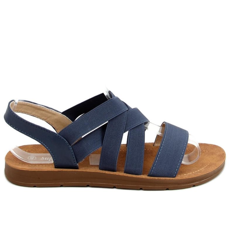 Sandalias con tiras de goma, azul marino 9225 Azul