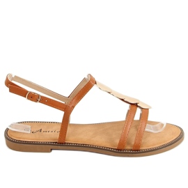Sandalias de mujer camel N-101 Camel marrón
