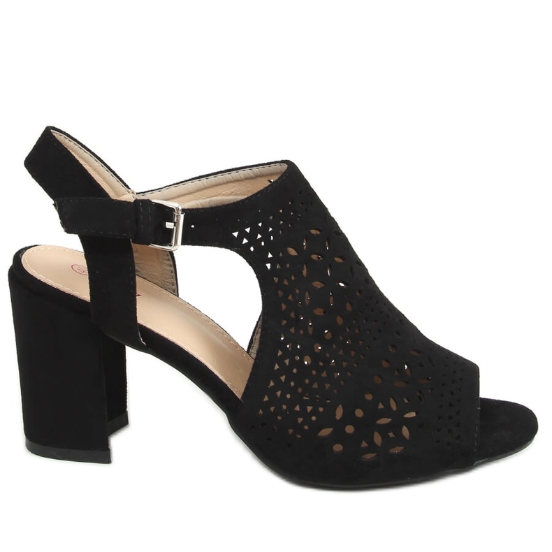 Sandalias tacón negro calado 429-10 Black