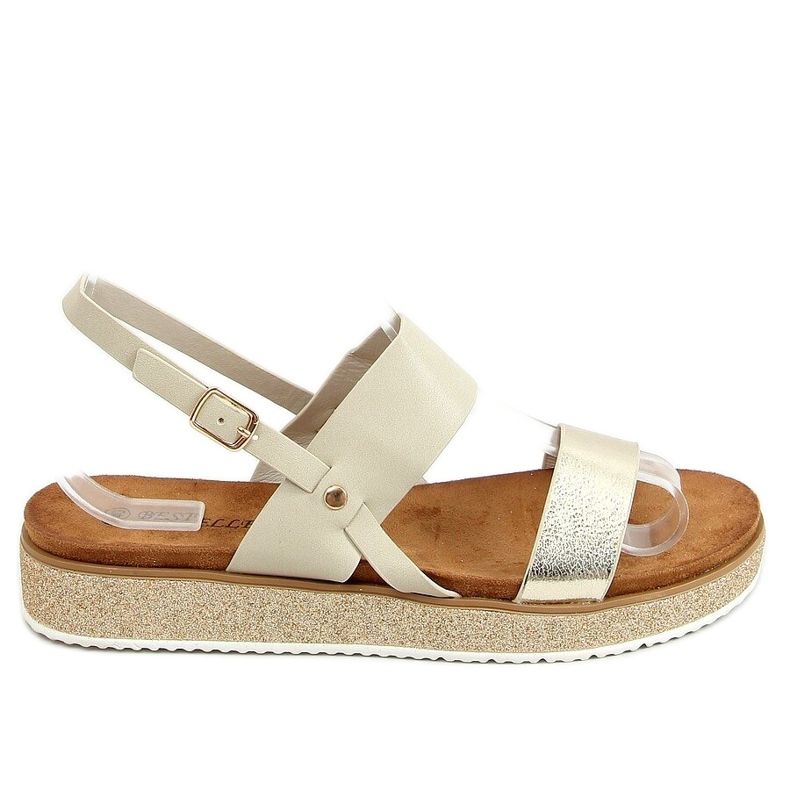 Sandalias de mujer beige 100-138SA-1 Beige