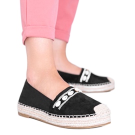 Alpargatas negras con conchas Sea Side negro