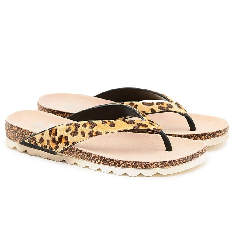 Chanclas En Cork Lu Boo Leopard marrón Chanclas En Cork Lu Boo Leopard marrón